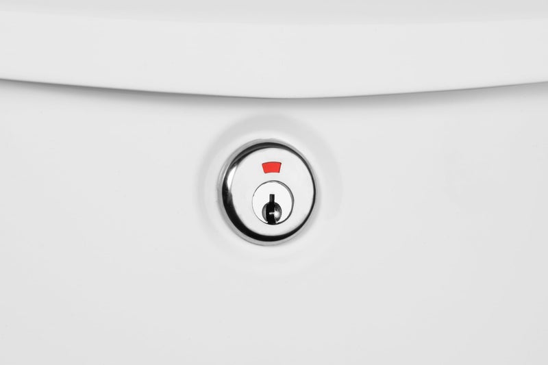 Architectural Mailboxes Parksideâ„¢ Locking, Vertical Wall-Mounted Mailbox for Outside, Metal Galvanized Steel Medium Mail Box with Lock and Key Drop Box, White - Image 4